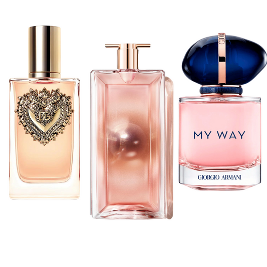 Combo de 3 perfumes: Dolce & Gabanna Devotion, My Way Giorgi Armani, y Lancôme Idôle 100ml